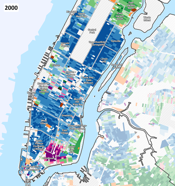 Maps: NYC 2000 to 2010 demographic change